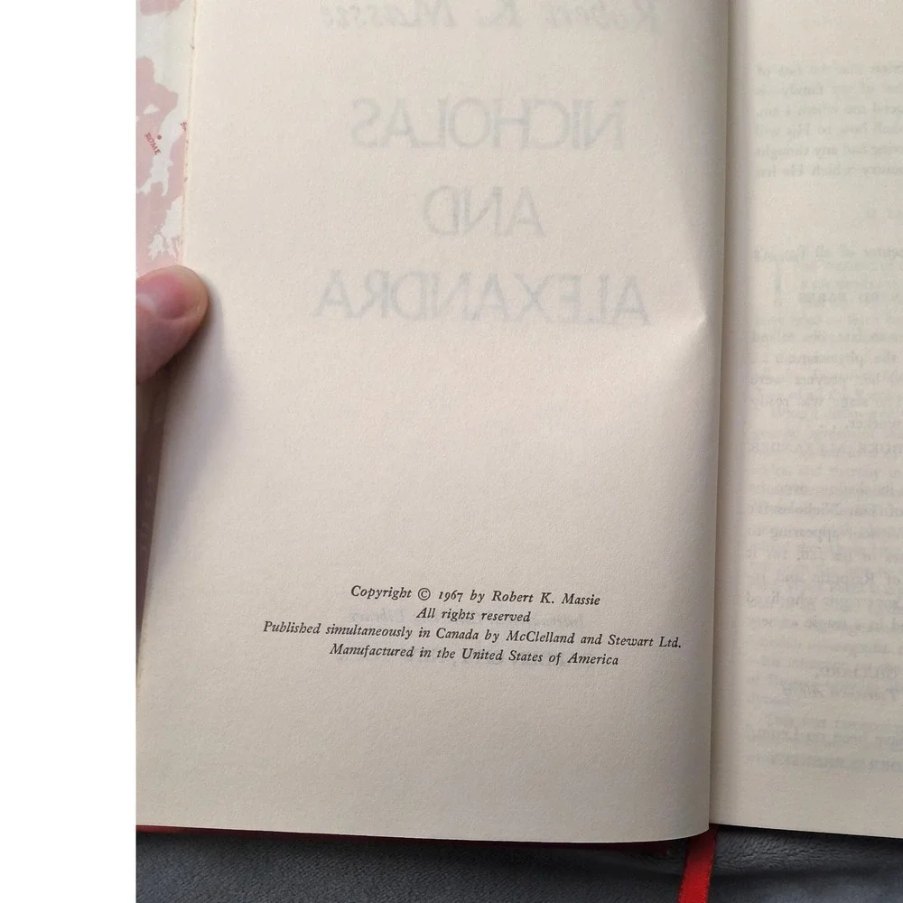 1967 first edition of Nicholas and Alexandra by Robert K. Massie